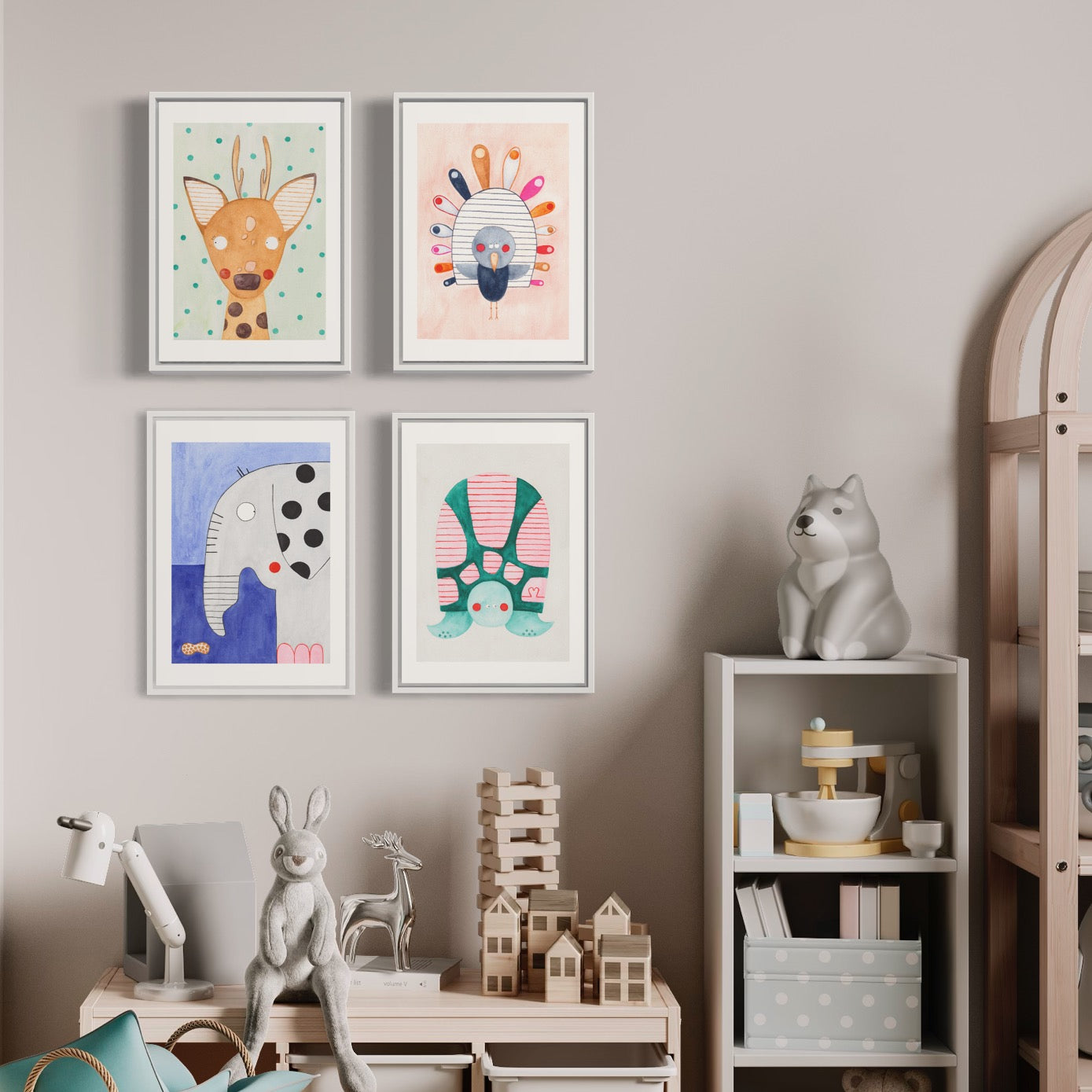 Elefant mit Punkten, Print