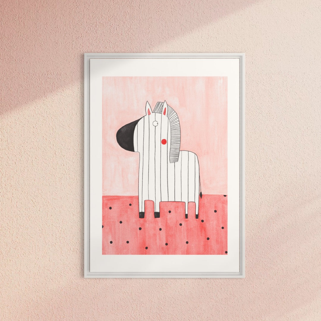 Zebra Aquarell Print von der Münchner Illustratorin Kathrin Boll