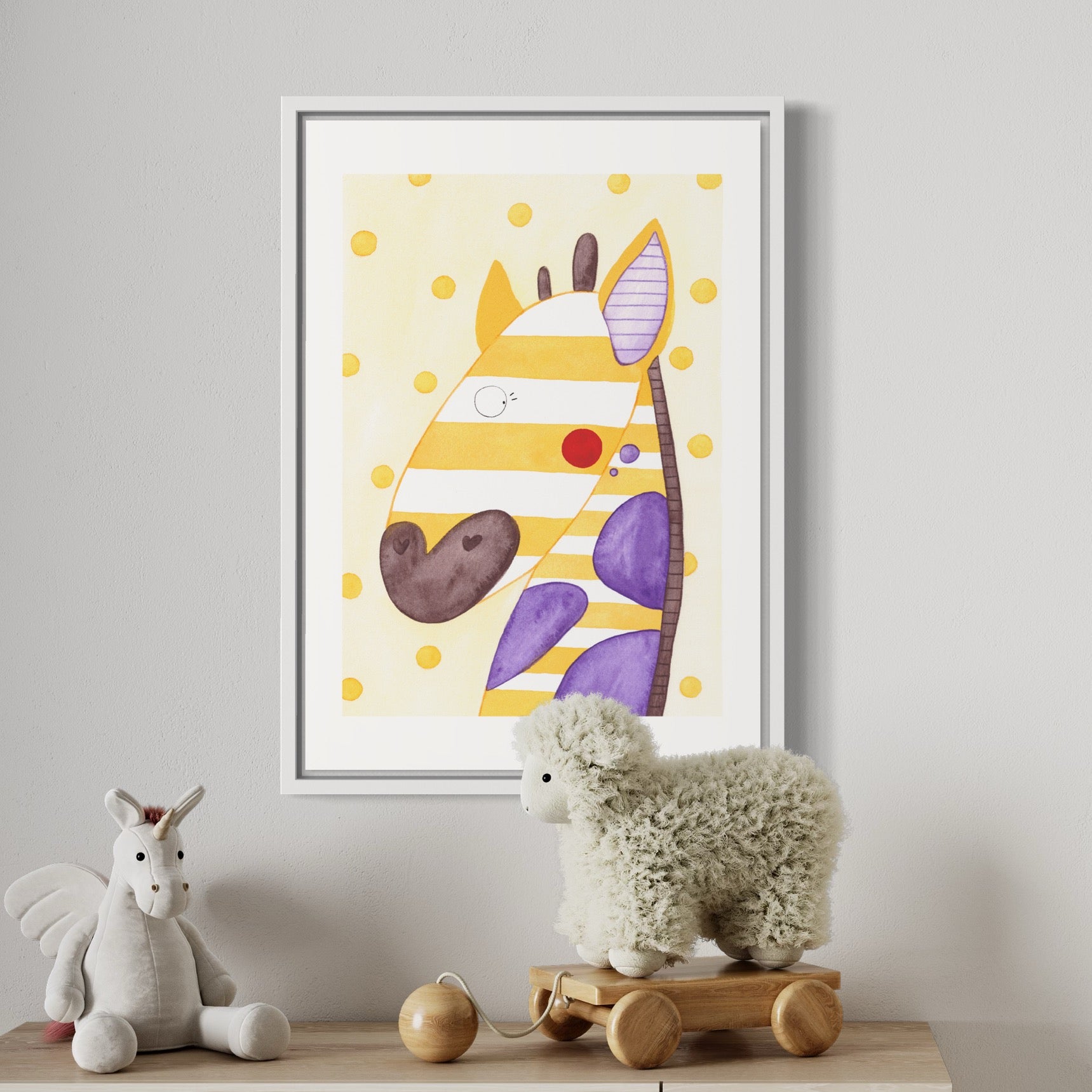 Aquarell Print Giraffe von der Münchner Illustratorin Kathrin Boll