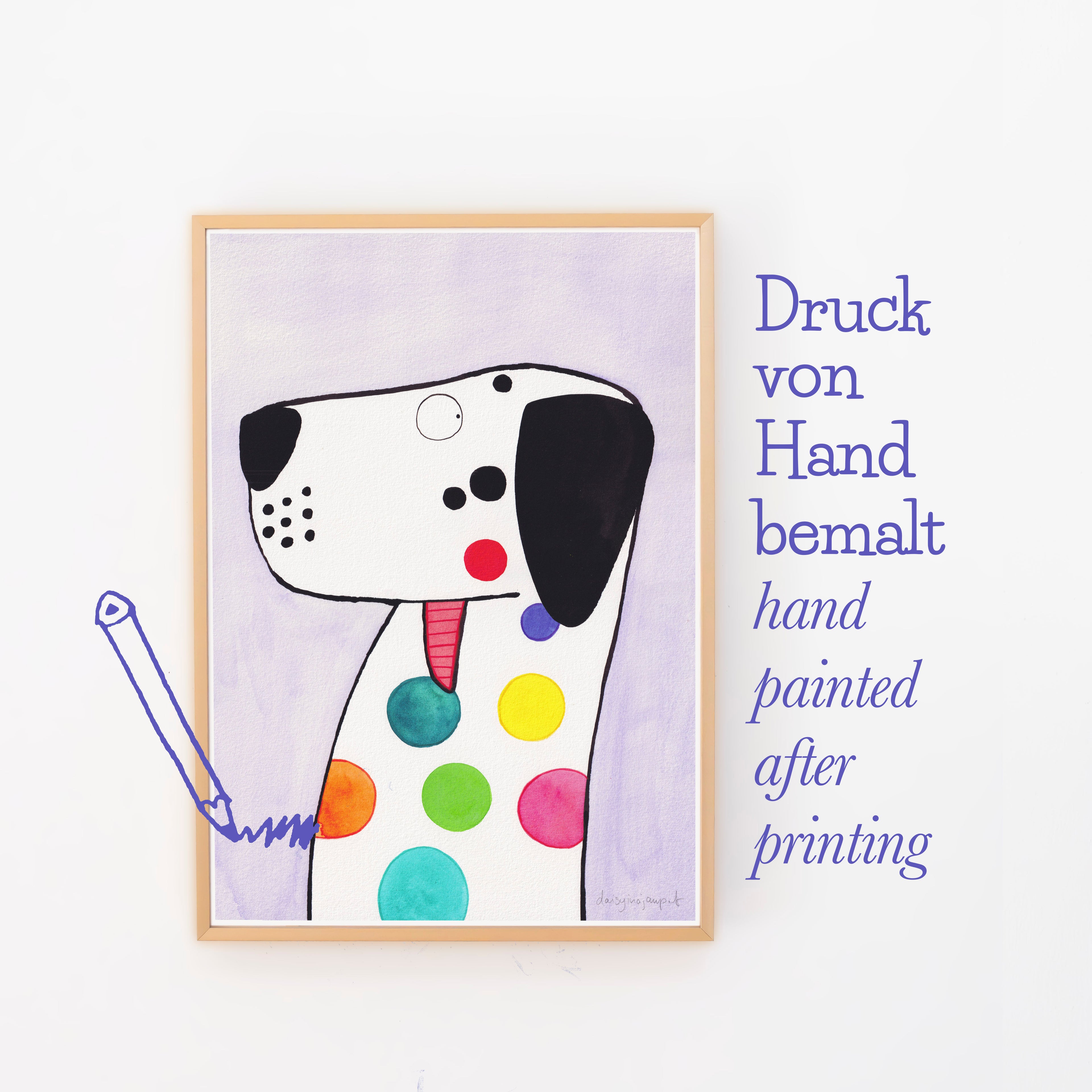 Bunter Dalmatiner, nachträglich handbemalt