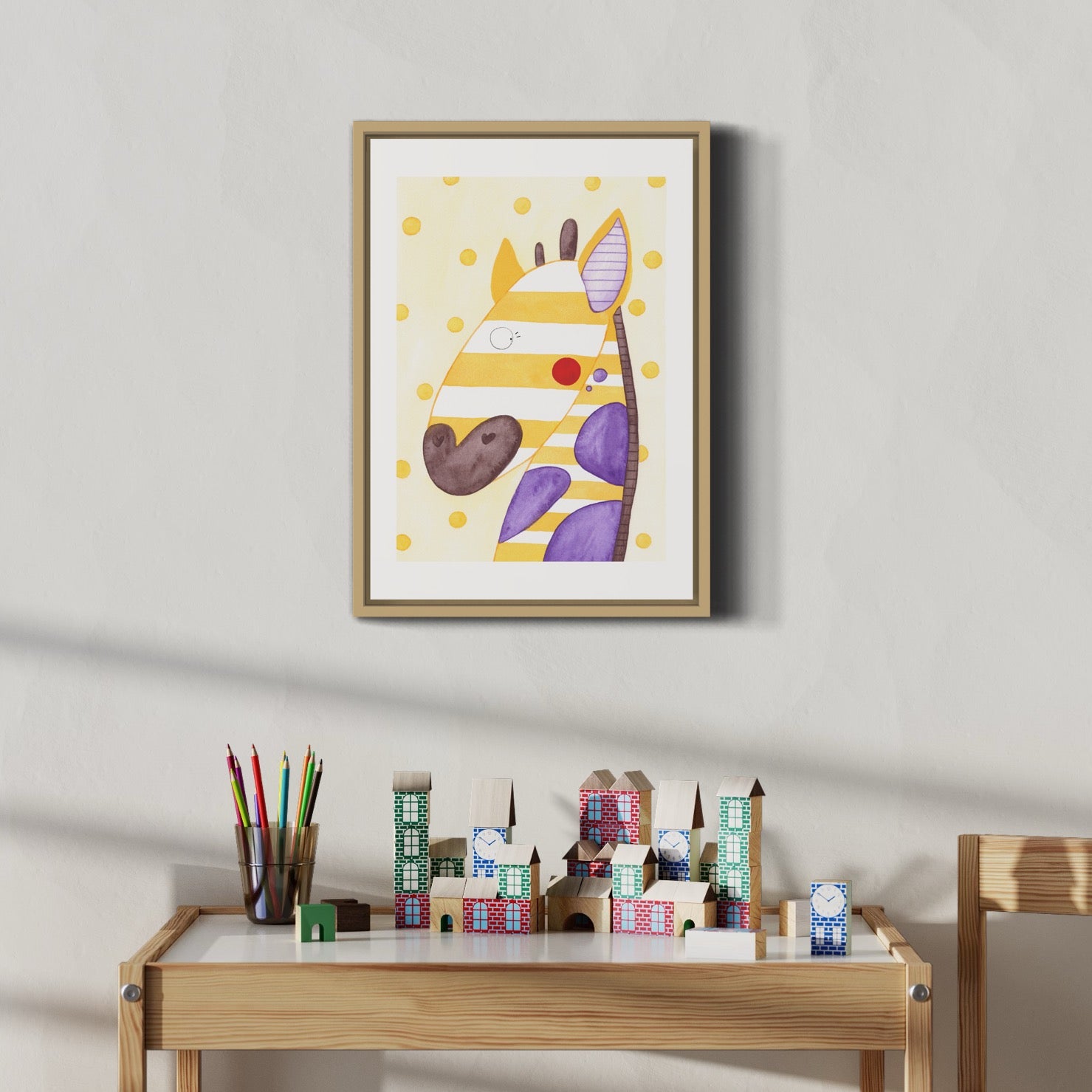 Kunstdruck "Giraffe" fürs Kinderzimmer
