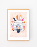 Pfau Aquarell Print Vogel von der Münchner Illustratorin Kathrin Boll