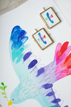 Mini-Aquarell Friedenstaube