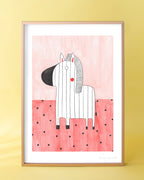 Zebra Aquarell Print von der Münchner Illustratorin Kathrin Boll