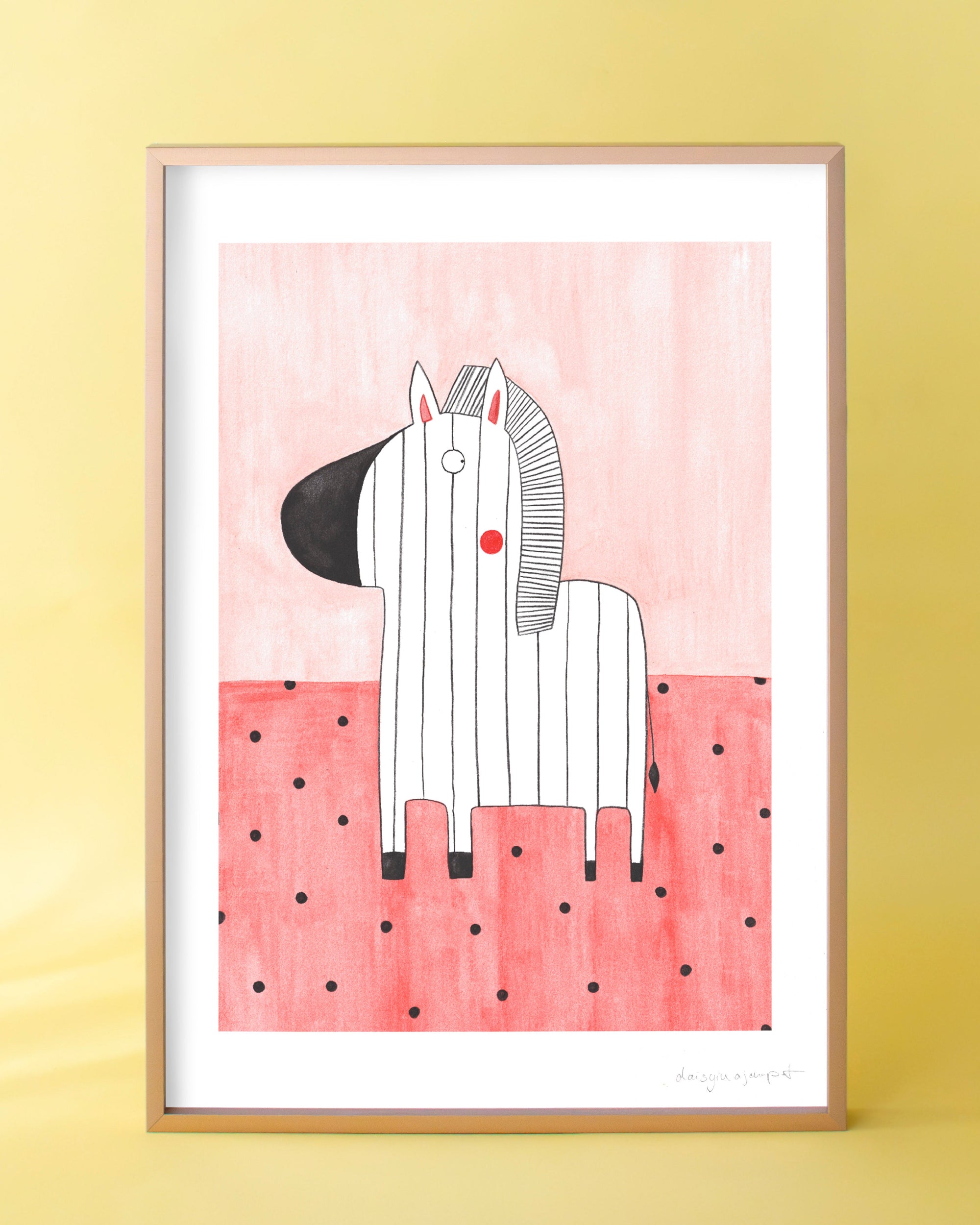 Zebra Aquarell Print von der Münchner Illustratorin Kathrin Boll