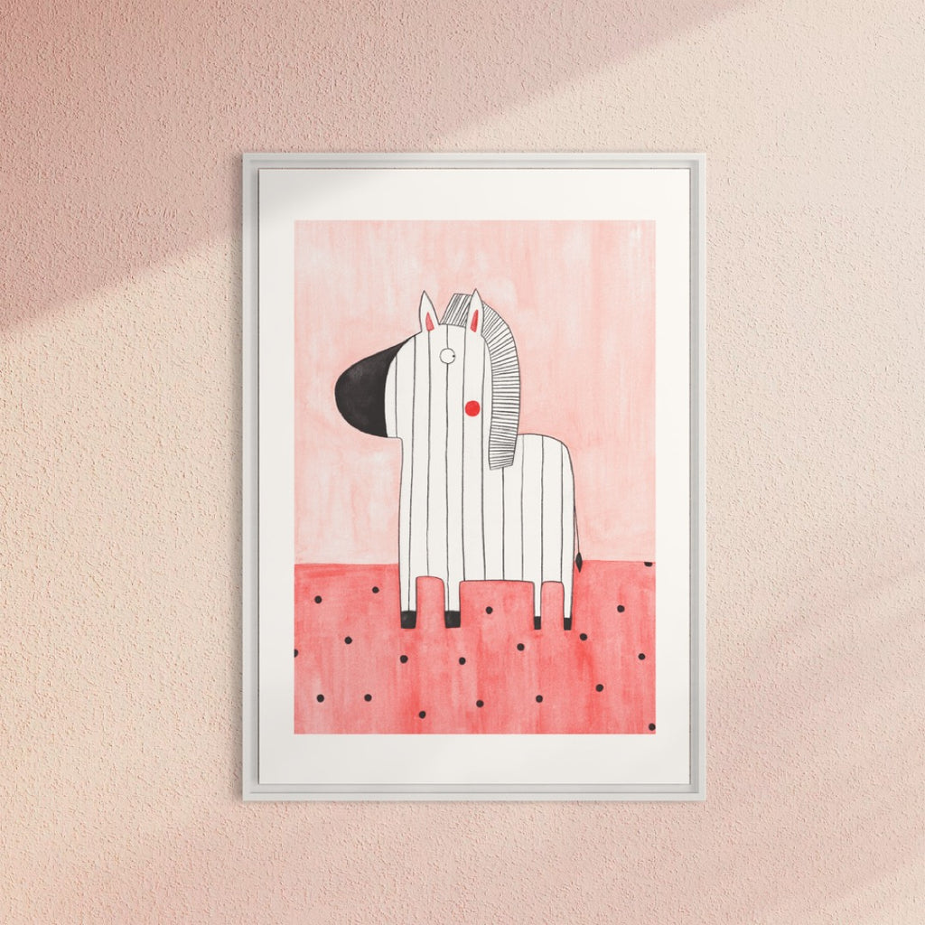 Zebra Aquarell Print von der Münchner Illustratorin Kathrin Boll