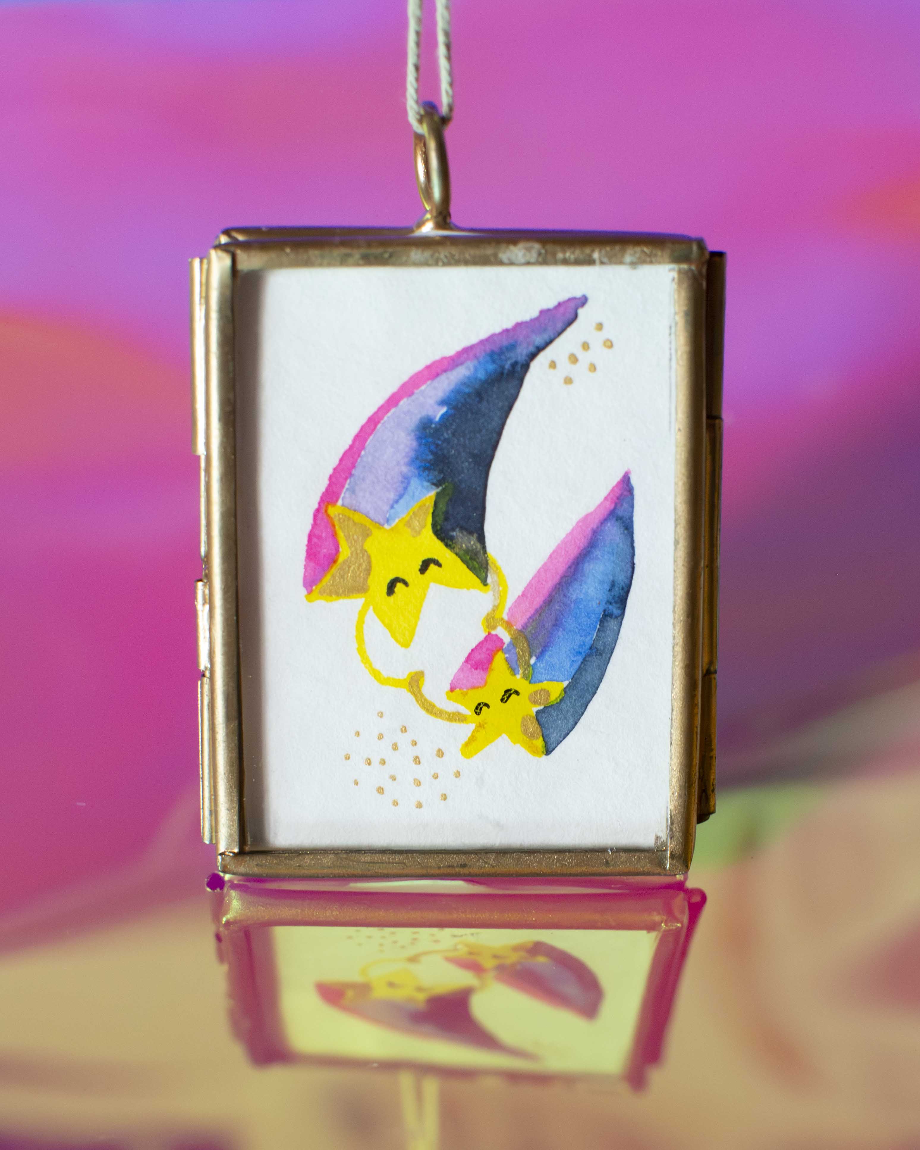 Mini-Aquarell Sternschnuppen