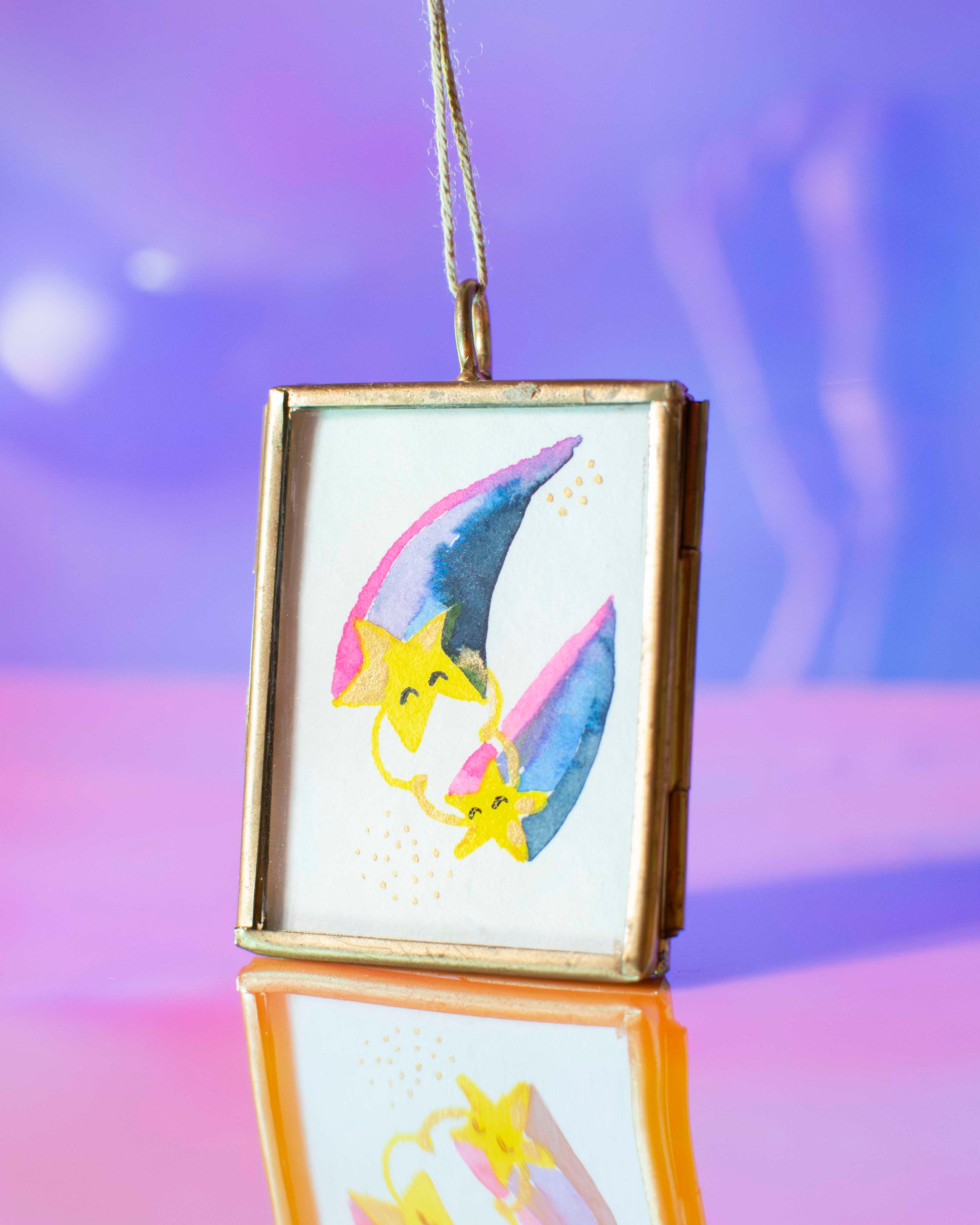 Mini-Aquarell Sternschnuppen