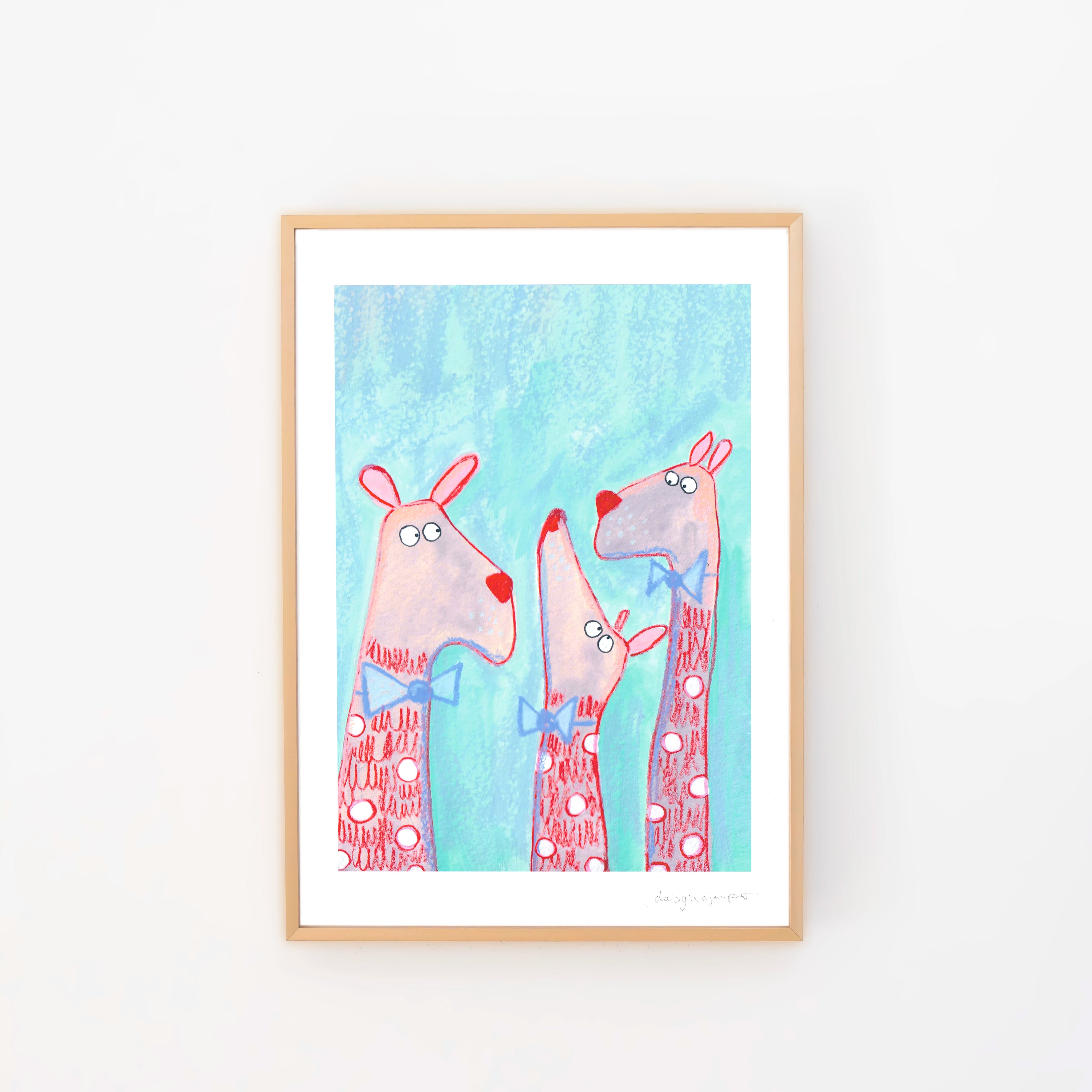 Drei Hunde, Fine Art Print