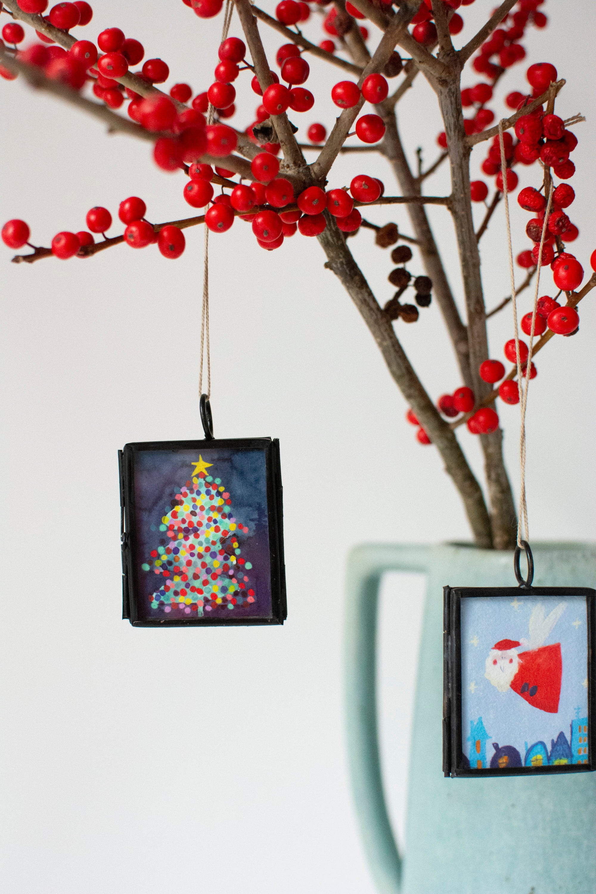 Mini-Print Weihnachtsschmuck "Blauer Tannenbaum"