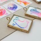Mini-Aquarell buntes Gespenst