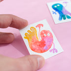 Mini-Aquarell buntes Gespenst