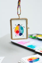Mini-Aquarell Glückskäfer