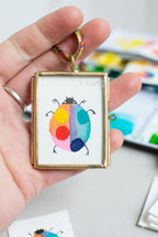 Mini-Aquarell Glückskäfer