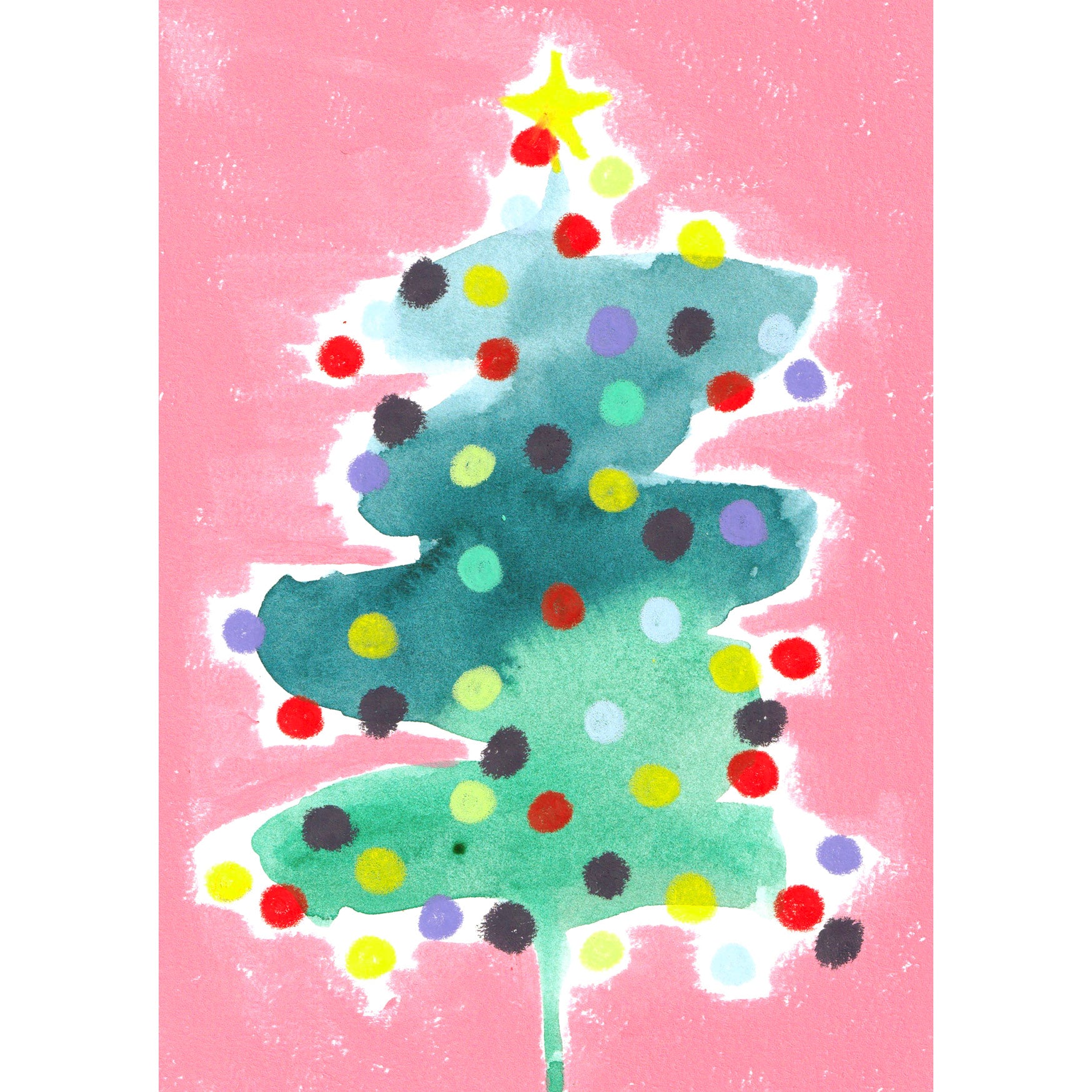 Weihnachtskarte "Pinker Tannenbaum"