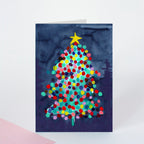 Weihnachtskarte "Blauer Tannenbaum"