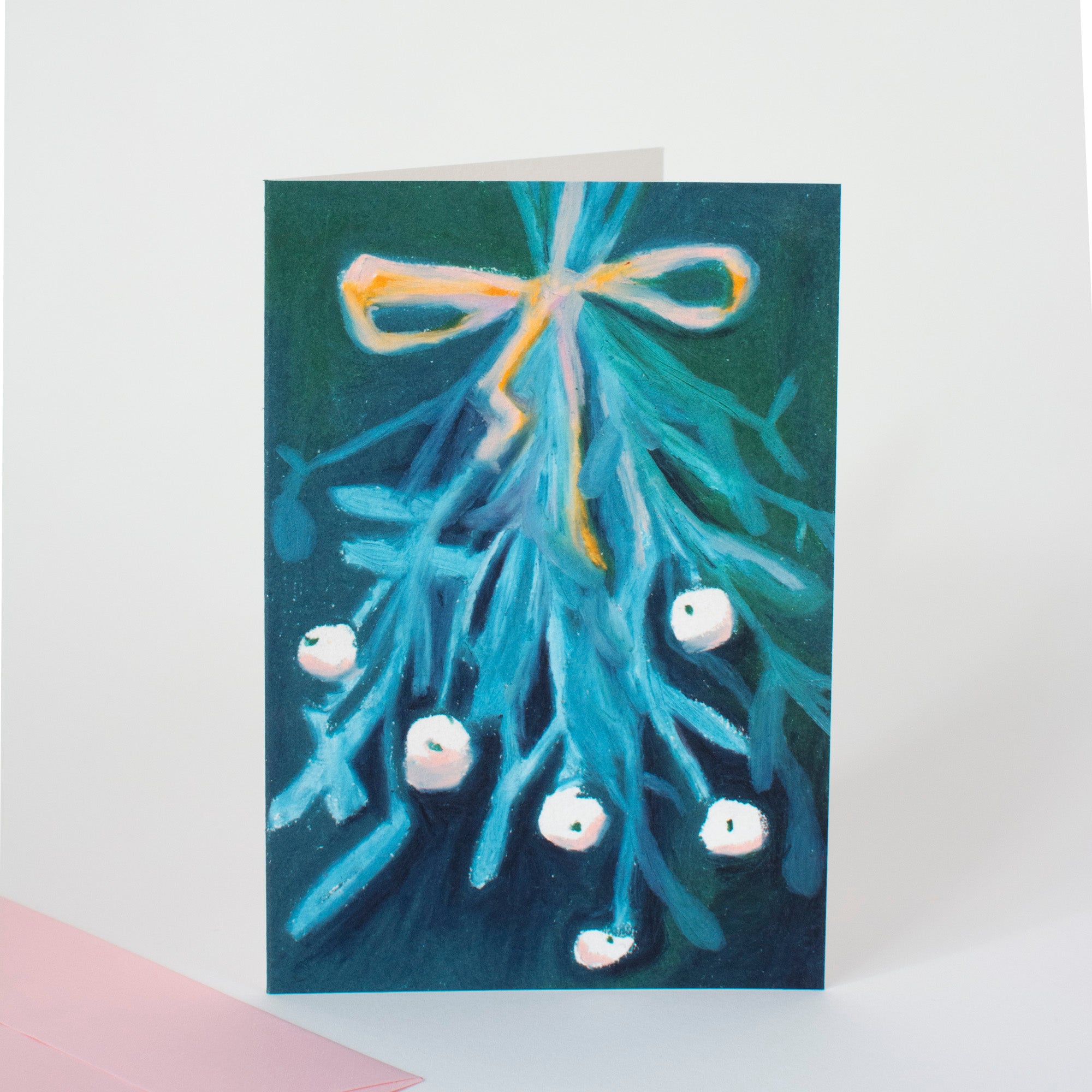 Weihnachtskarte "Weiße Mistel"