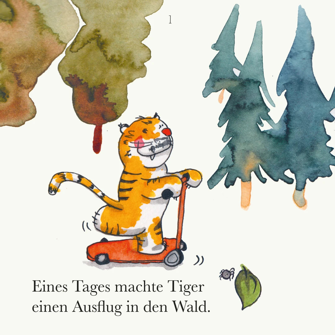 Mini-Geschichte: Wie Bär und Wolf Freunde werden und Tiger