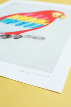 Aquarell Print Papagei von der Münchner Illustratorin Kathrin Boll
