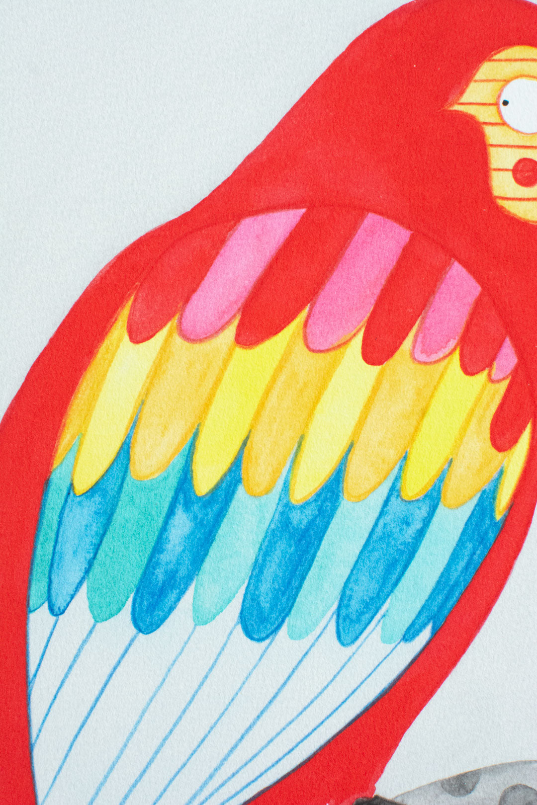 Aquarell Print Papagei von der Münchner Illustratorin Kathrin Boll