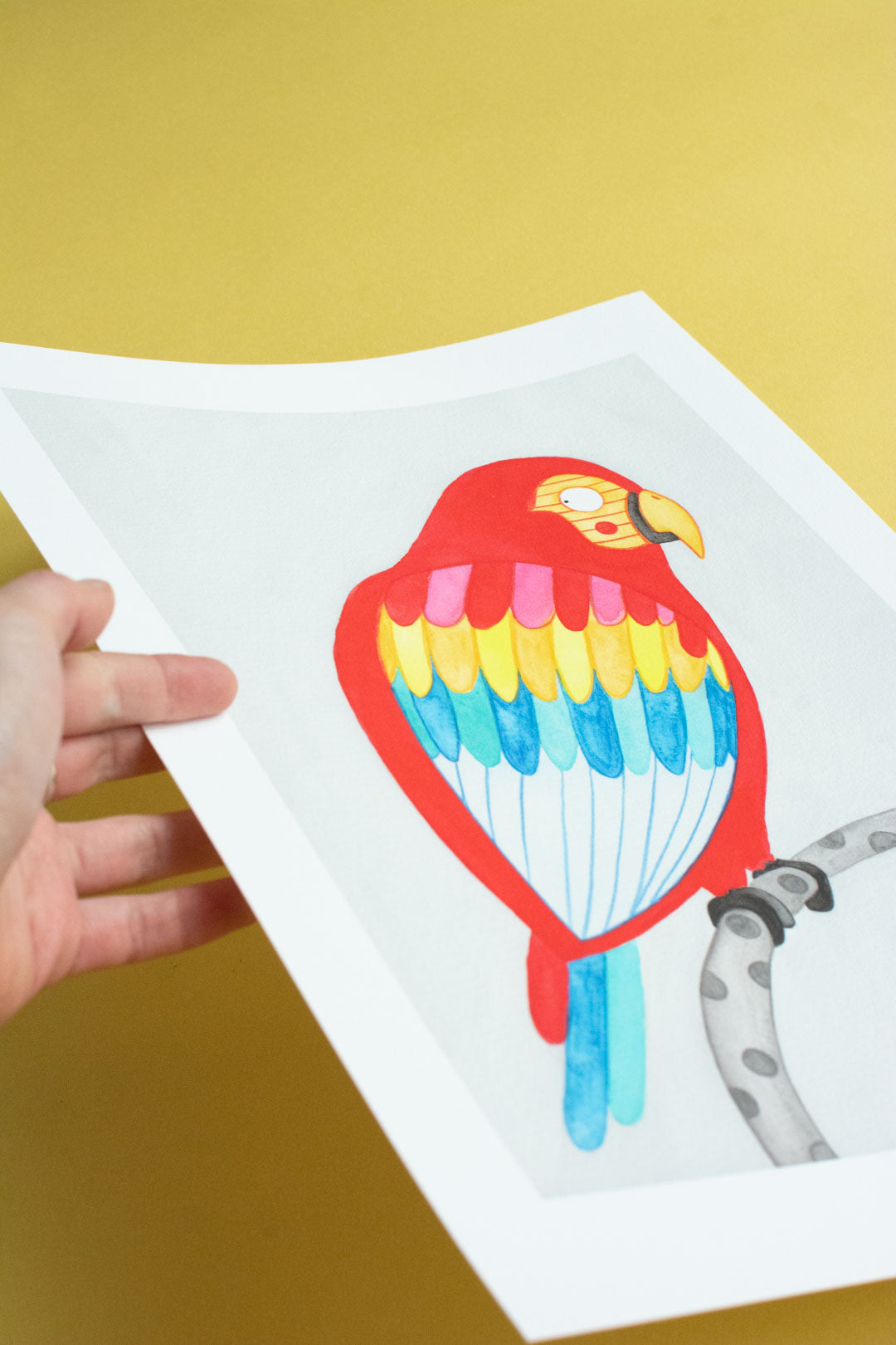 Aquarell Print Papagei von der Münchner Illustratorin Kathrin Boll