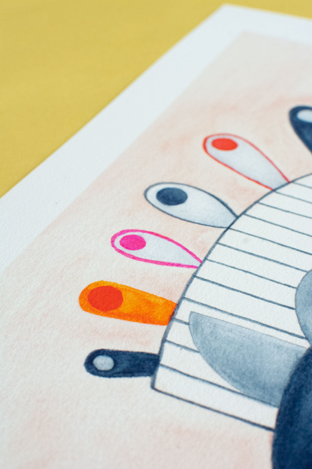 Pfau Aquarell Print Vogel von der Münchner Illustratorin Kathrin Boll