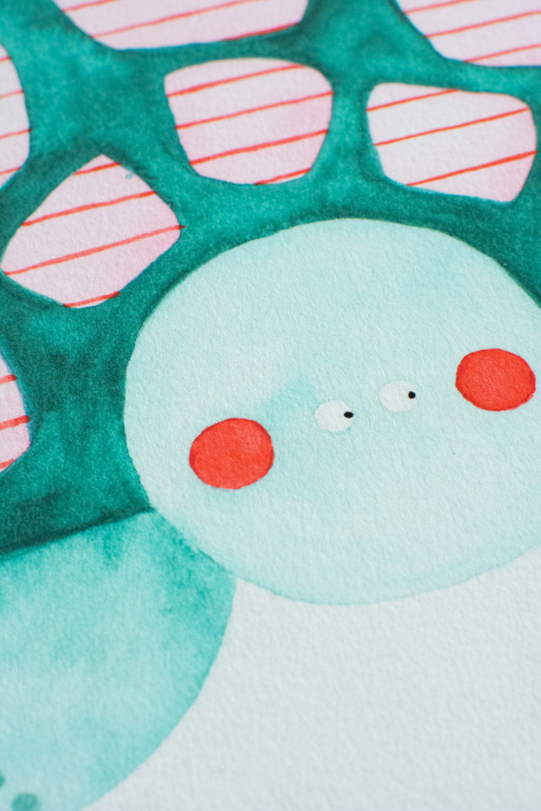 Schildkröte Aquarellprint Kinderzimmer von der Münchner Illustratorin Kathrin Boll