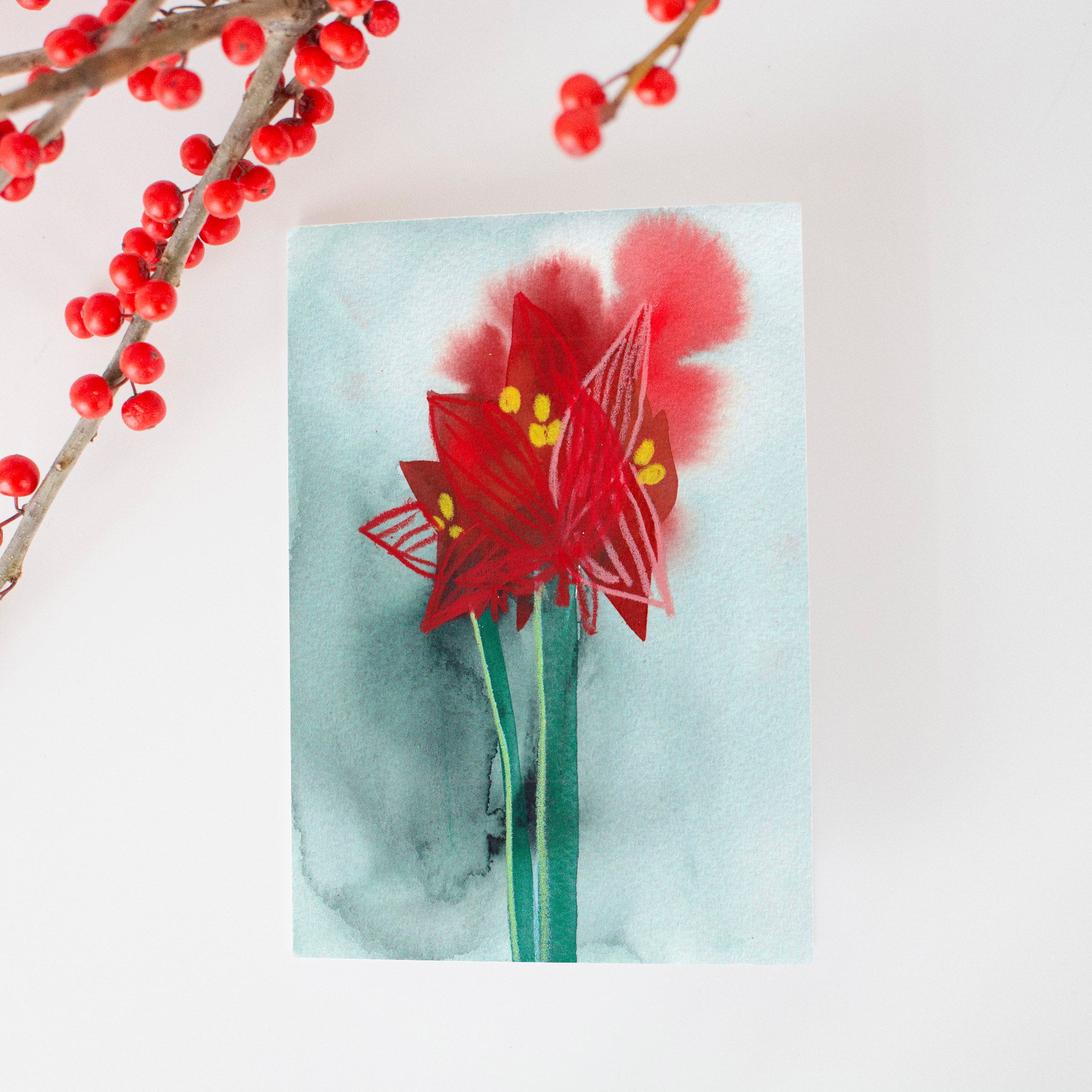 Weihnachtskarte "Amaryllis"