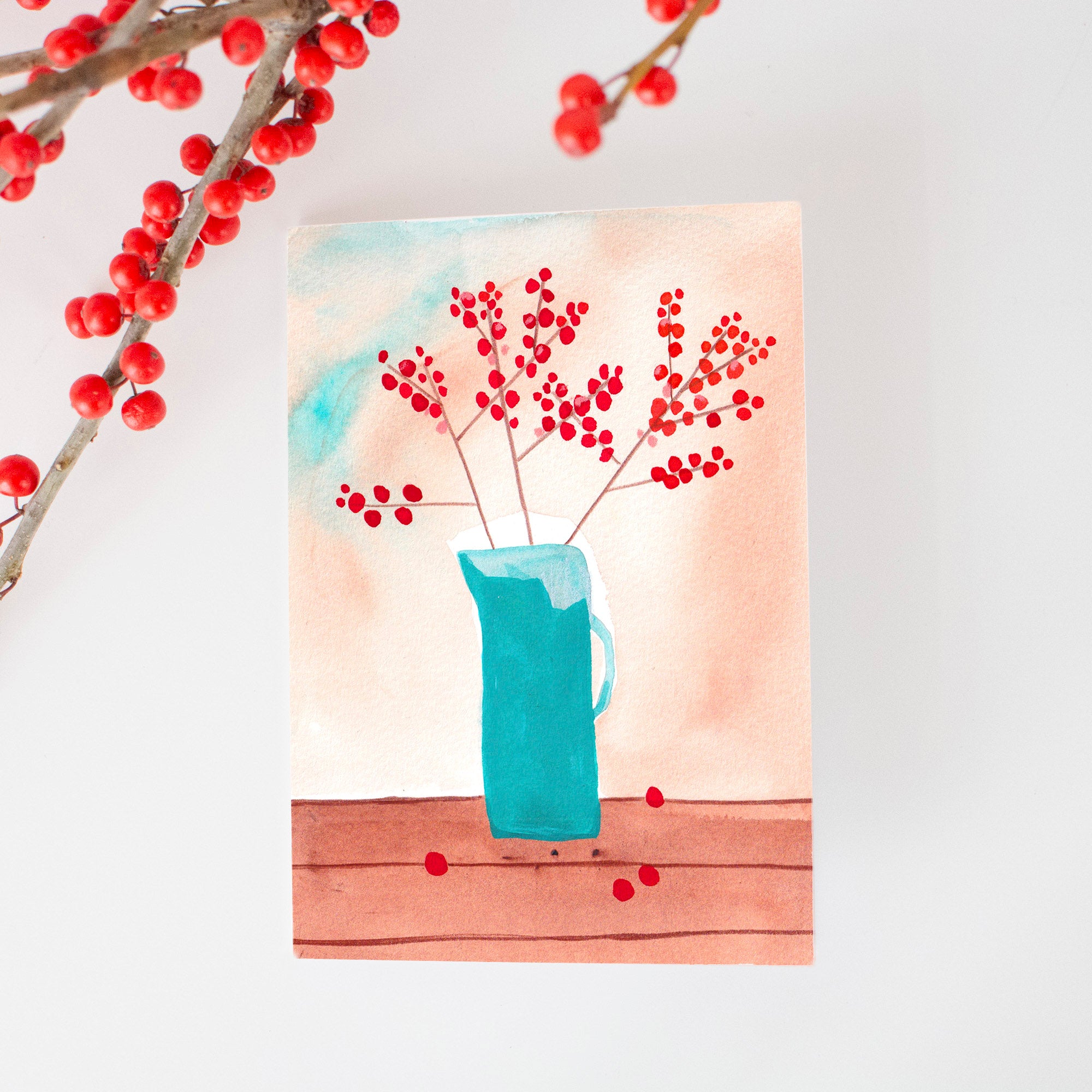 Weihnachtskarte "Ilex"