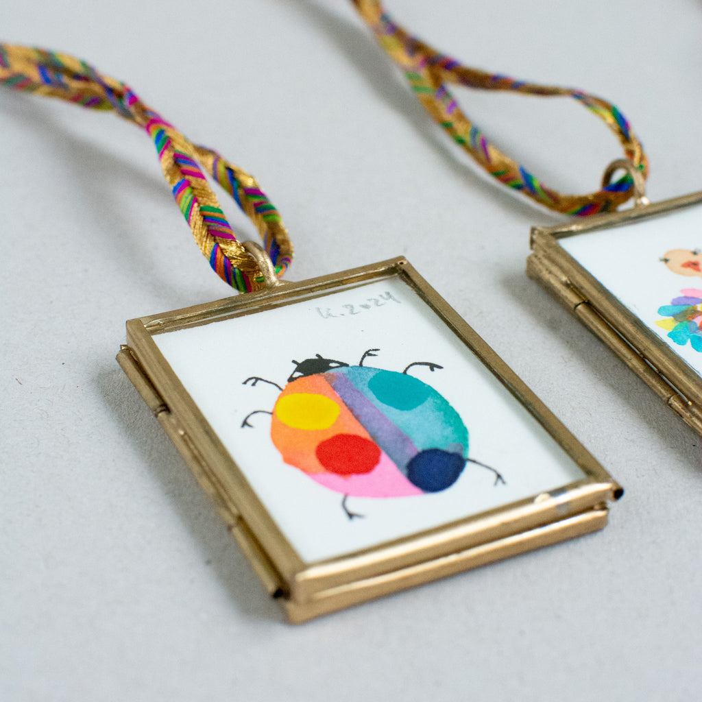Mini-Aquarell Glückskäfer