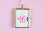 Mini-Aquarell Kugelfisch Neon