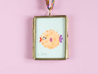 Mini-Aquarell Kugelfisch Neon
