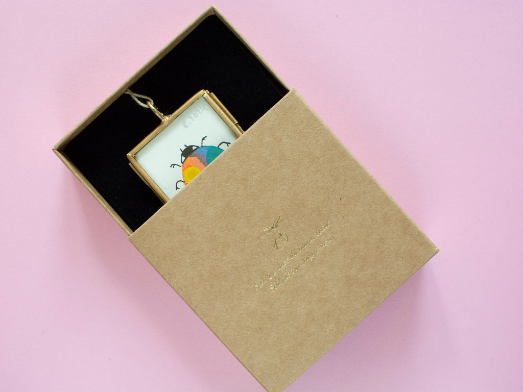 Mini-Aquarell Glückskäfer