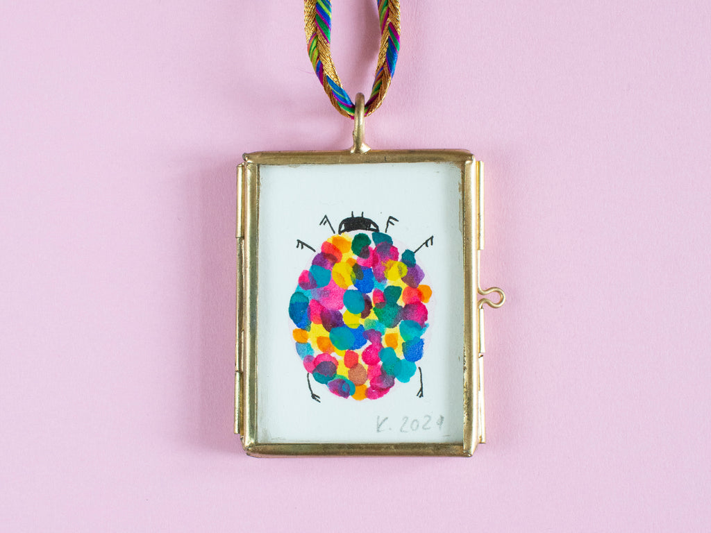 Mini-Aquarell Glückskäfer