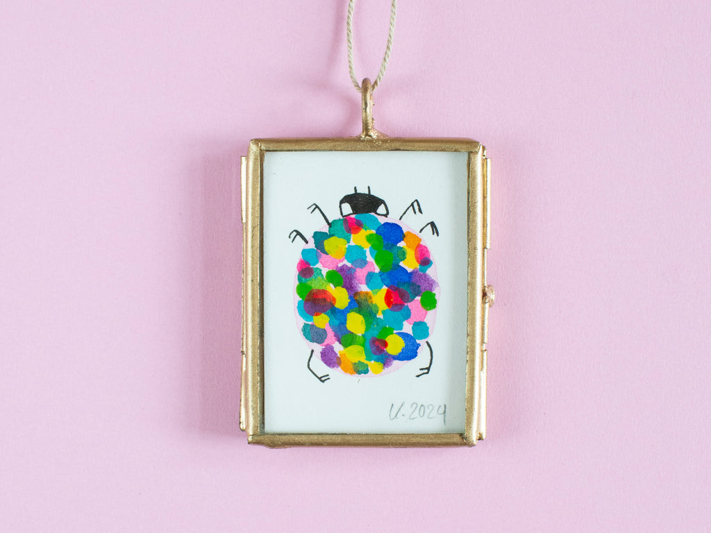 Mini-Aquarell Glückskäfer