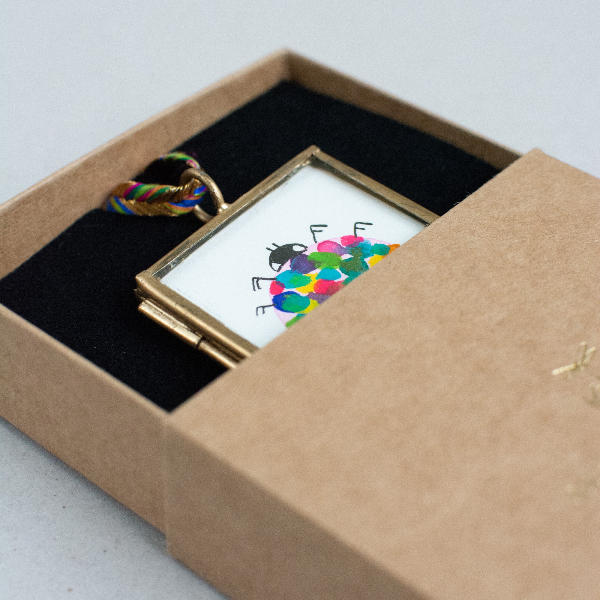 Mini-Aquarell Glückskäfer
