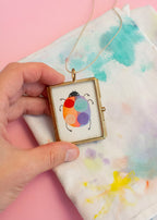 Mini-Aquarell Glückskäfer - Pastell