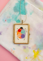 Mini-Aquarell Glückskäfer - Pastell