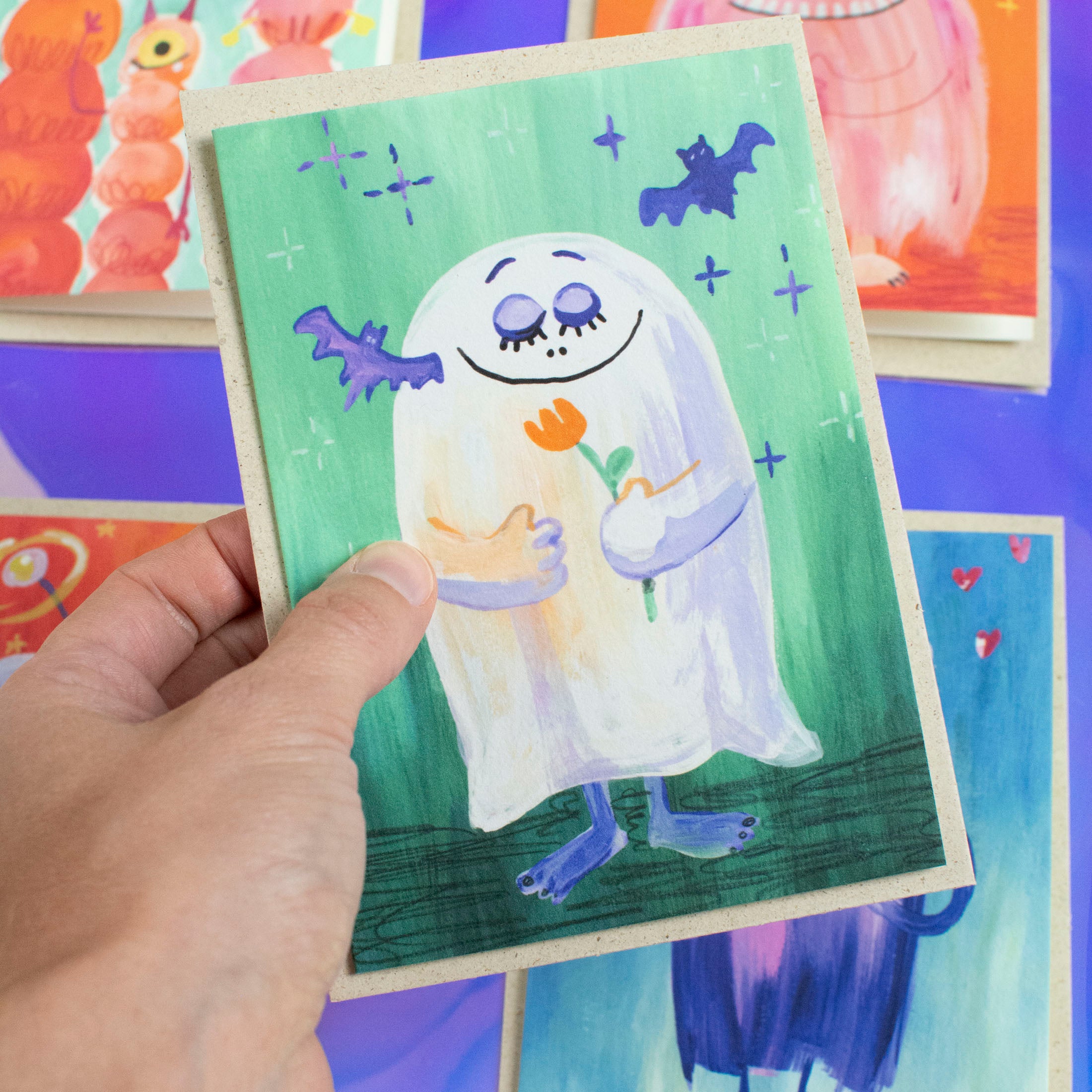 Halloweenkarte süßes Gespenst