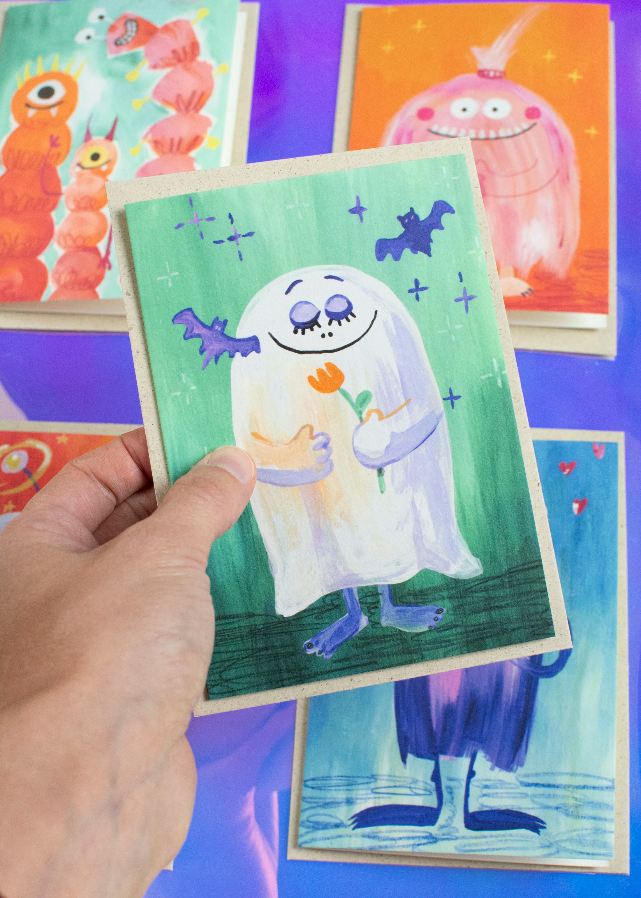 Halloweenkarte süßes Gespenst