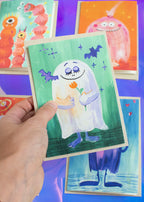 Halloweenkarte süßes Gespenst