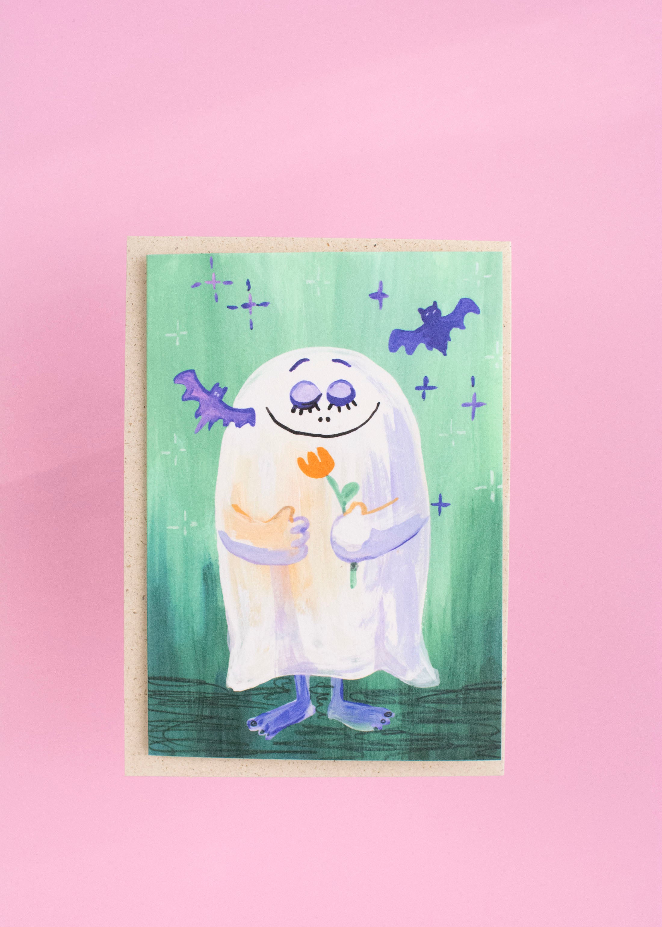 Halloweenkarte süßes Gespenst