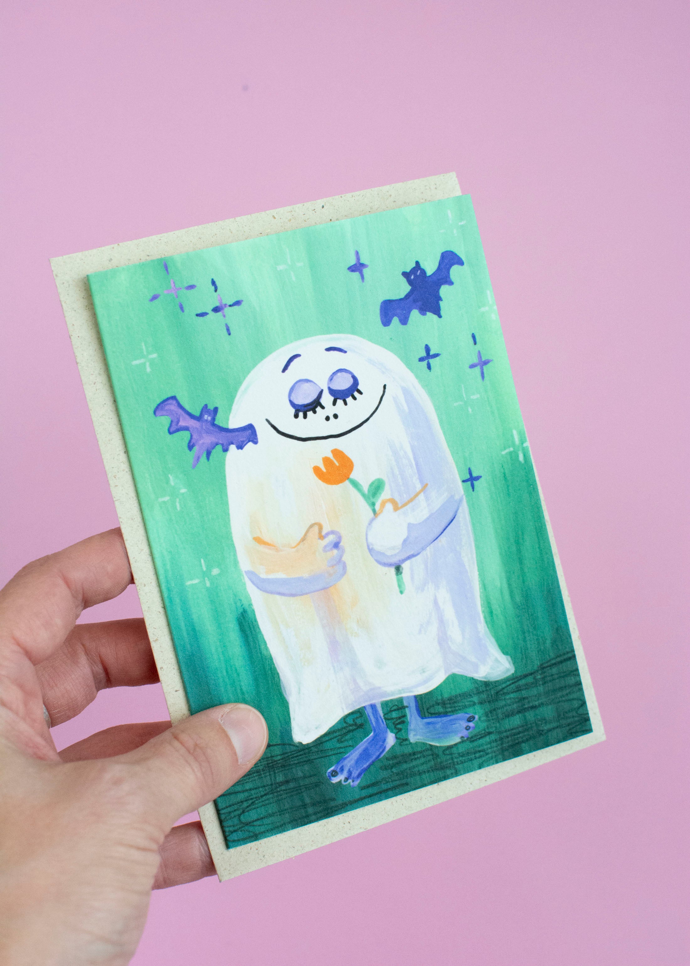 5er Set Halloween Karten Monster