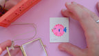 Mini-Aquarell Kugelfisch Neon