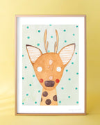 Aquarell Waldtier Reh im bunten Set