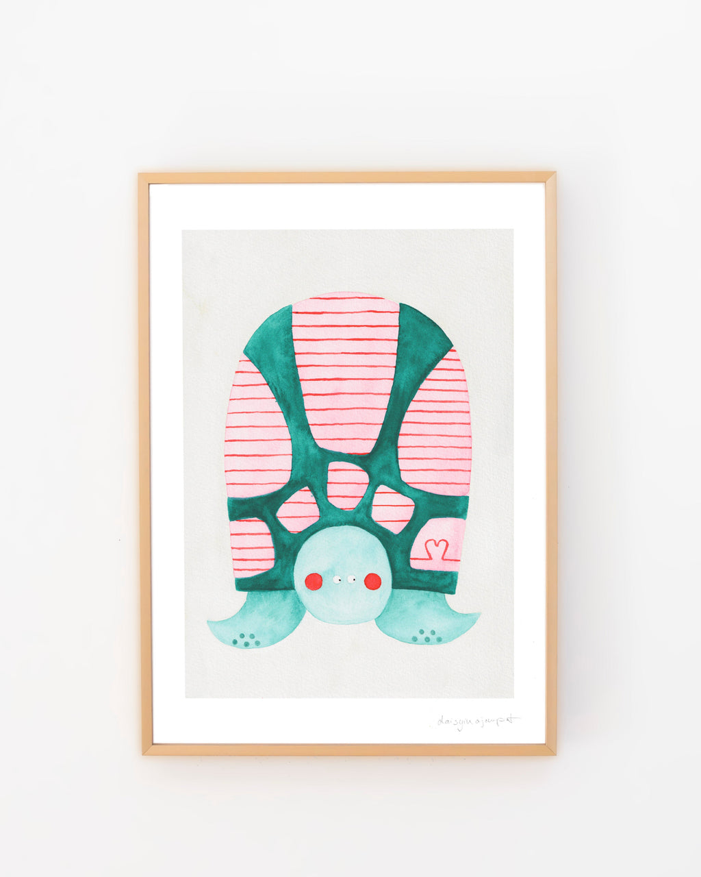Schildkröte Aquarellprint Kinderzimmer von der Münchner Illustratorin Kathrin Boll