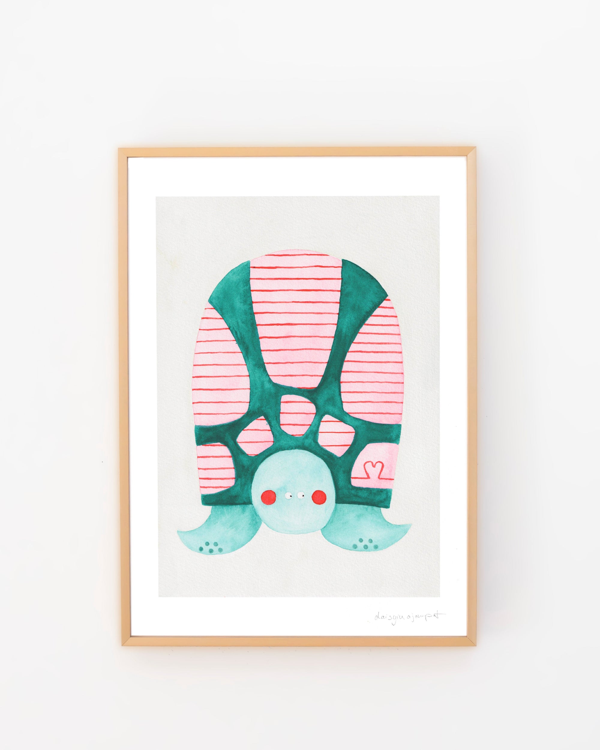 Schildkröte Aquarellprint Kinderzimmer von der Münchner Illustratorin Kathrin Boll