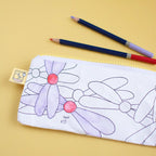 Stiftemäppchen zum Ausmalen "Blumenschmusen" - Handarbeit