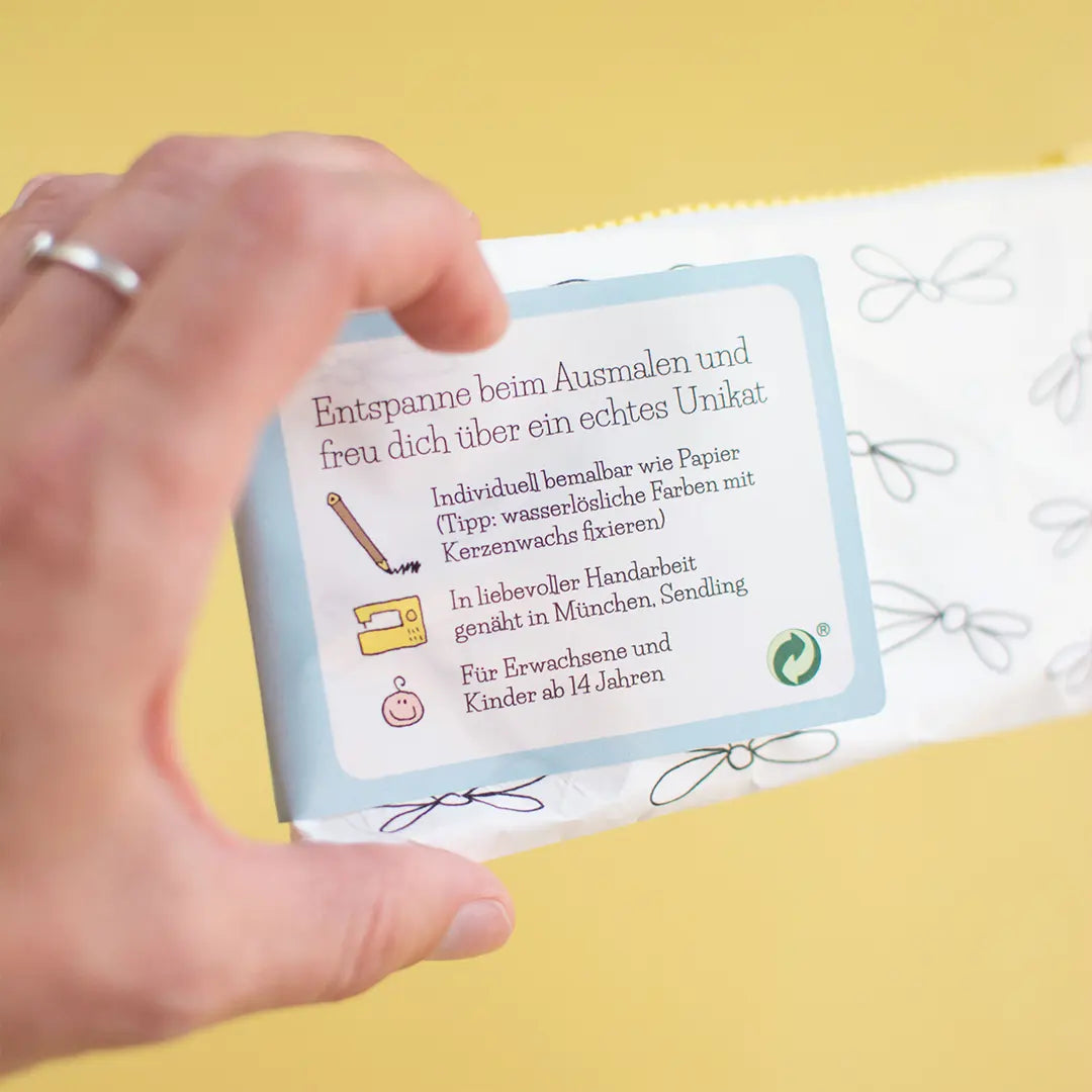 Stiftemäppchen zum Ausmalen "Gänseblümchen" - Handarbeit