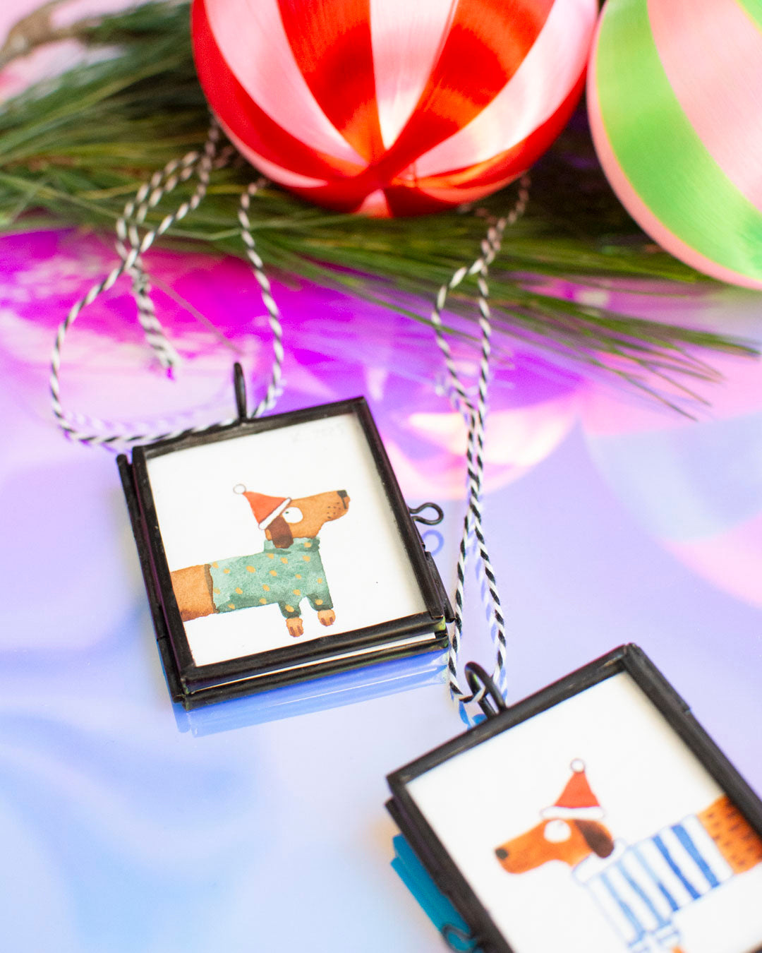 Mini-Aquarell Weihnachtsdackel